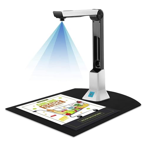Document Camera, 8 Megapixel Portable Document Scanner, Capture Size A4 Camera, for Recognition, Compatible with Mac OS for Live Demo, Distance