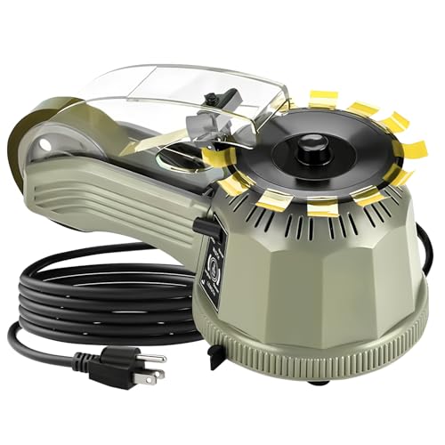 Yueidung Automatic Tape Dispenser Rotary Disc Tape Cutting Machine, 3-22mm Width, 11-58mm Cutting Length, Electric Tape Dispenser for Cutting Scotch Tape Double-Sided Tape High Temperature Tape