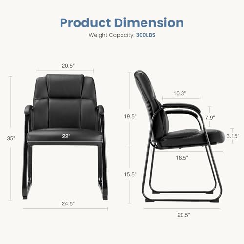 DUMOS Waiting Room Chairs Set of 1, Office Guest Chair for Reception