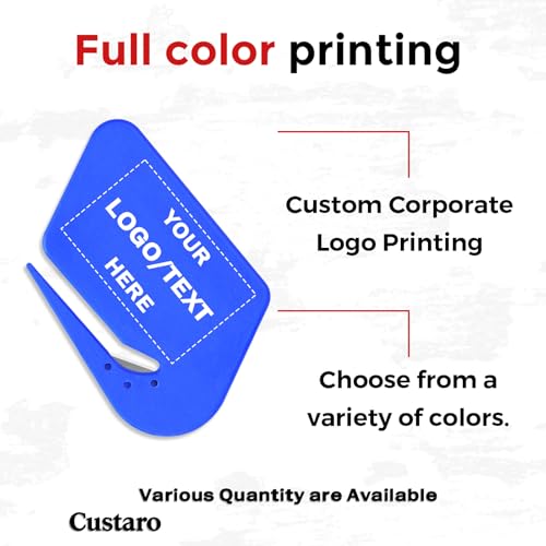 Bulk Custom Plastic Letter Openers with Logo and Text