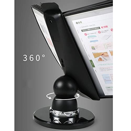 ZOCWJK Desktop Reference Organizer - Catalog Display Rack, 10 and 20 Documents Desktop Reference System, Durable Desk Display Unit, Deluxe Catalog Display Racks, for Restaurant Menu,Silver-10pages