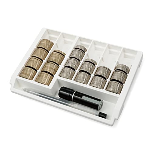 Carl CX-2000 Coin Counter, Event Specialty Coin Tray, Coin Storage, For 100 Yen, 500 Yen