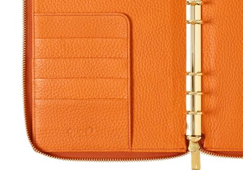 Quobadis Genuine Leather Notebook Cover [Bible Size/L Zip Cover] Timer 17 Tail Khaki QUOVADIS Timer17 qv936lz30kh