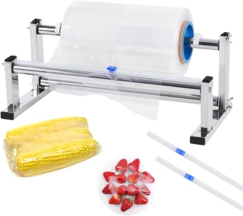 Acivirdde Tabletop Stretch Film Dispenser with Cutter,13.78 Inch Manual Wrapping,Stainless Steel Packaging Tool for Warehouse and Shipping (13.78Inch)