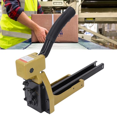 Manual Carton Sealing Stapler for Corrugated Boxes,Heavy Duty Cordless Staple Gun with Depth Adjustment