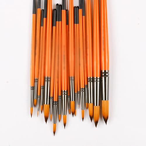 UOHLCX HBJWOV Nylon Bristle Paintbrush Set Round Tip Watercolor Brushes Oil Painting Brushes