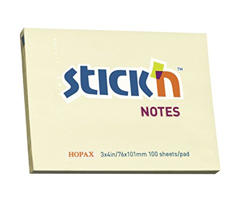 Stick N 76x101mm Pastel Sticky Note - Yellow