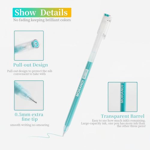 HysmmxHer 168 Colored Gel Pens Set, 0.6mm Fine Point for Black Paper & White Paper, Pens for Journaling, Adult Coloring Books, Bible, Drawing, Note Taking, Art & Journaling Supplies