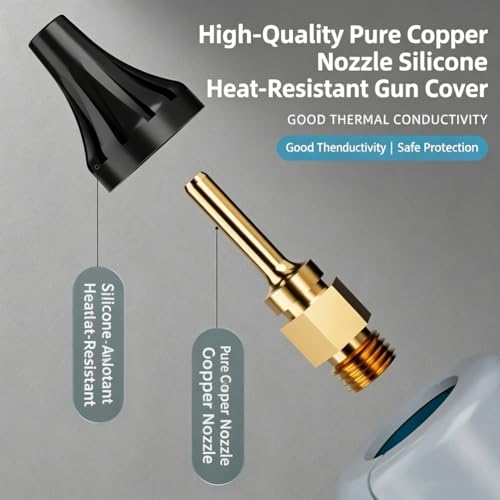 Xiaojuandm 500W Full Size Industrialt Glue Gun, Professional Digital Temperature Control, 60S Fast Preheating, Professional Grade Hot Glue Gun for Carpentry, Repairs & Remodeling