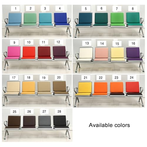 WPWSDWMX Airport Reception Chairs Cushion, Custom-Fit Chair Cushions for Waiting Areas, Solid Wood Base + Sponge + PU Leather, Seat & Backrest Pad Set (Measure First)
