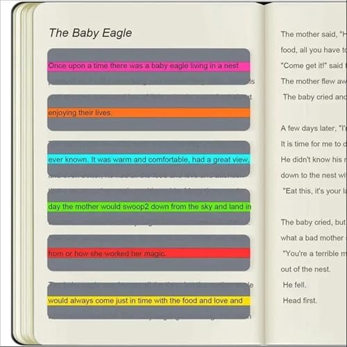 Guided Reading Strips 300 Pcs Reading Guide Strips Highlighter W85 Overlays Read for Students