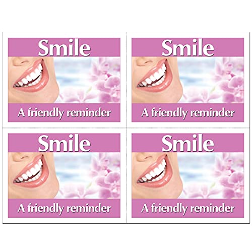 Dental Laser Appointment Reminder Postcards with Personalizable Backs. 4 Cards Micro Perforated for Tear-Off at 4.25" x 5.5" on an 8.5" x 11" Sheet of 8 Pt Card Stock. (500)