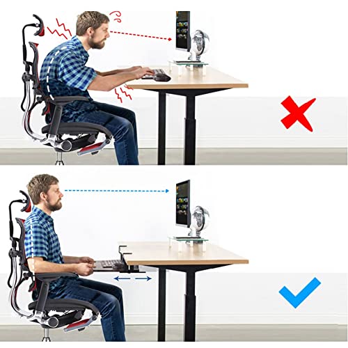 Ergonomic Keyboard Tray, Clamp-on Under Desk Computer Keyboard Drawer, Adjustable Keyboard Platform Extender, C-clamp Mount System, Easy to Type, Black