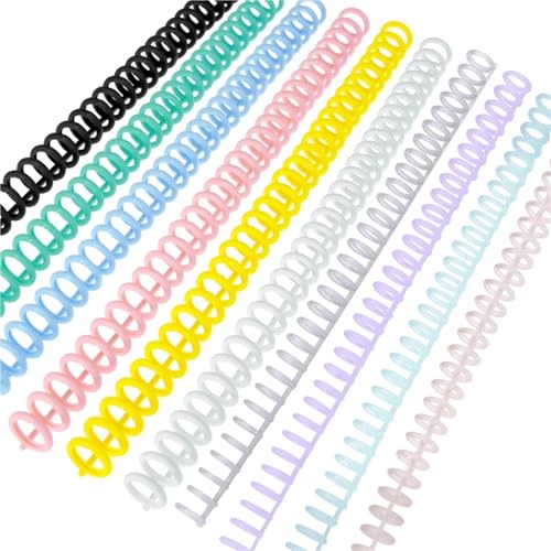 Binder Rings 50pcs Plastic 30-Hole Loose Leaf Binders Ring Binding Spines Combs 85 Sheets Capacity for DIY Paper Notebook Album for DIY Travel Diary(Pink)