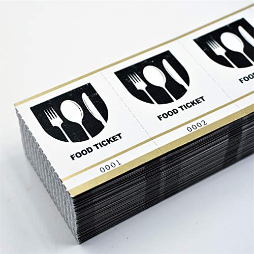 Drink Tickets - Fast & Affordable Food Tickets by MyZone Printing (Gold, 2000)