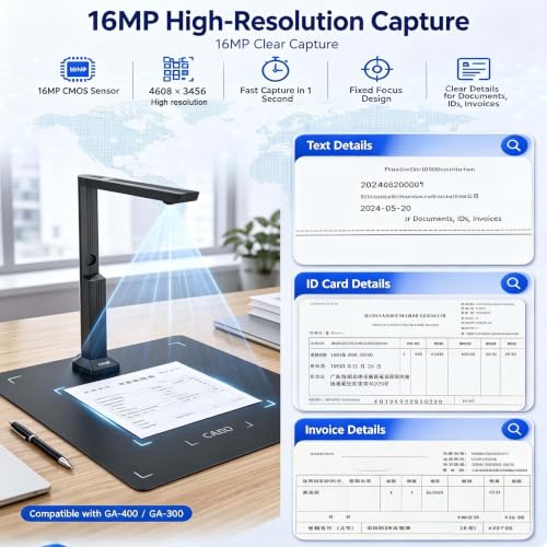 Pro A3 Ultra Professional Smart Portable Document 16MP Book Scanner