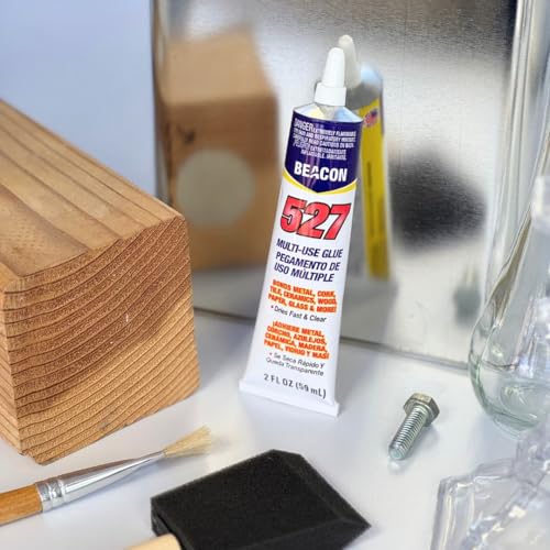 BEACON 527 Multi-Use Glue for Ceramics, China, Metal & More - Quick-Dry, Waterproof & Weatherproof Adhesive, 2-Ounce, 12-Pack