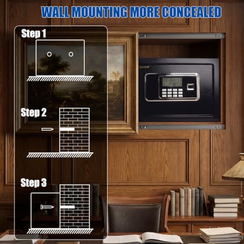 XALYRIX Dual-Lock Security Safe Box, Requires Password + Master Key to Open