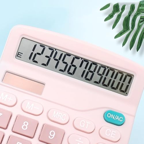 QERTYHJK 12 Digit Real Solar Calculator Financial Accounting Office Color Computer Large Screen Power