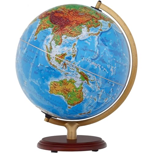 JDXQBLD Detailed Dia 10-inch/25CM Globe, Colorful Easy-Read High Clear Map Geographic World Globe, Chinese and English Bilingual Earth Globe New