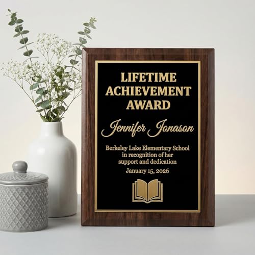 4 Pack 8 x 10 Inch Blank Wood Award Plaques for Personalized Engraving