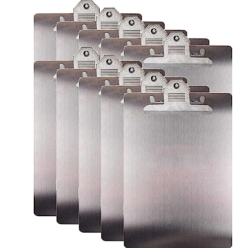 A4 Stainless Steel Storage Clipboard - File Binder for Nurses, Students and Offices - Durable & Convenient