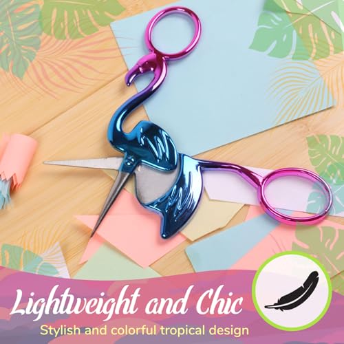 JubileeYarn Flamingo Embroidery Scissors - Pink, Rainbow, Nighshade - 30 Total Scissors
