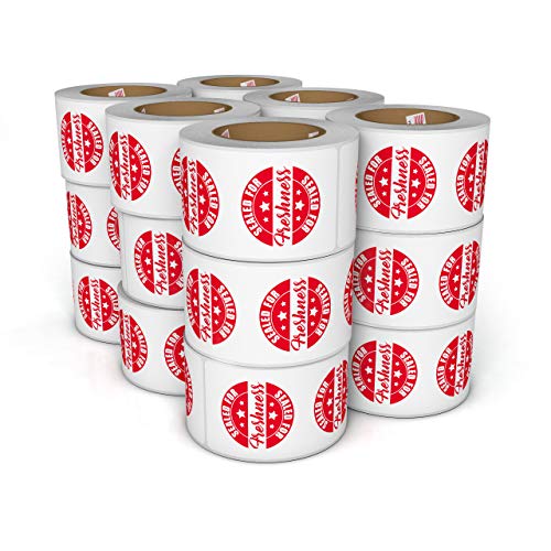 Food Delivery Tamper Evident Sealed for Freshness Labels - 500 Adhesive Stickers for Safe Food delivery (Strips 18 Pack)