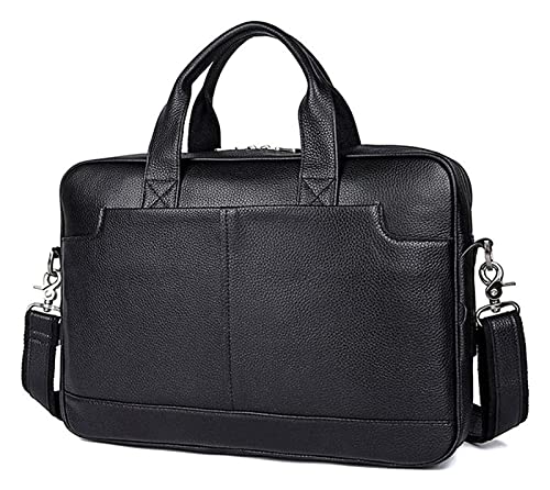 LLzyx Leather 15.6" Laptop Portfolio Office Business Briefcase rk Shoulder Handbags Cross-Body Messenger Tote Bag Briefcase