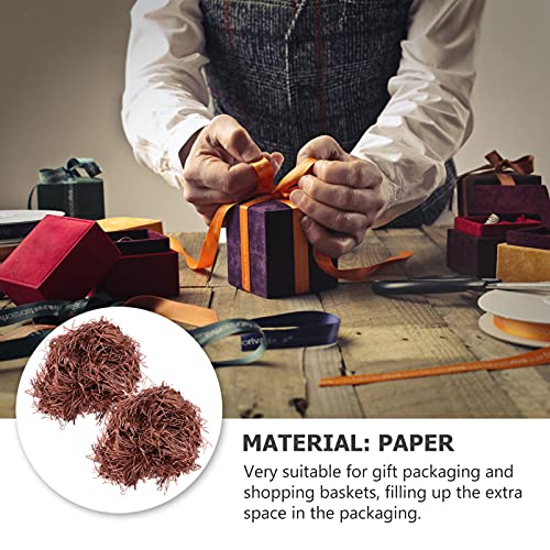 ETAZMDITE Shredded Paper for Gift Boxes, Glitter Shredded Tissue Paper For Easter Gift Filling Multicolor 22x15cm Pack Of 6(Coffee*3 Pieces,22 * 15Cm*3Pcs)