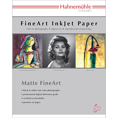 Hahnemuhle Matte Photo Rag White Inkjet Paper, 308 gsm, 11x17", 25 She