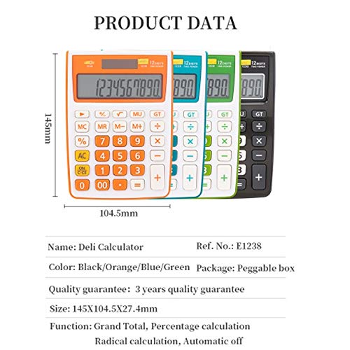 DUYHBAWRS Calculator Calculator Office Desk Calculator Color Cute Calculators Power Business Supplies Electronic Programmer(D)