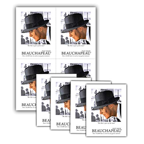8-1/2" x 11" Laser/Inkjet Postcards 4 Per Page, (4-1/4" x 5-1/2" Each Card) 250 Sheets, 1,000 Postcards.