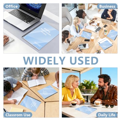 HOUYEE 100 Pack 12 Mil Clear Binding Presentation Covers,PVC,8.5" x 11"