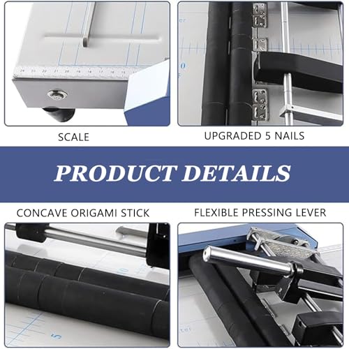 Paper Folding Machine,Electric Paper Book Stapler Creaser,A3 Brochure Stapler Folding Machine,Folder Dashed Machine Flat-Clinch Automatic Binding Machine,4reservations