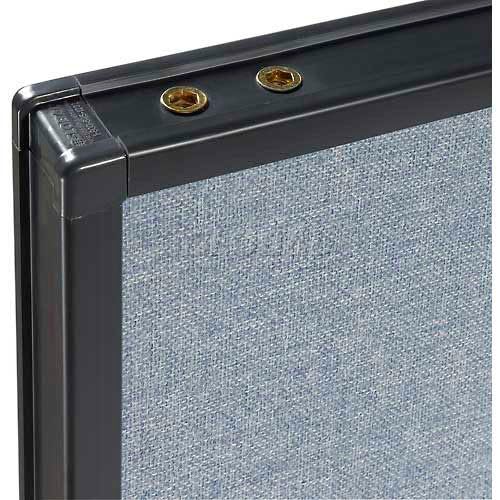 Global Industrial 24-1/4"W x 42"H Freestanding Office Partition Panel, Blue