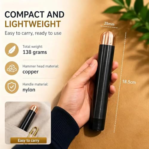 IMOYBBR Obsidian Flint Knapping Tool Kit with Pressure Flaker, 3 Copper Boppers, Stone Flaking & Edge Shaping Tools for Arrowhead Making, Primitive Crafting & DIY Stonework