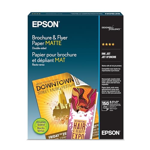 Epson Brochure and Flyer Paper Matte Double-Sided (S042384) 8.5" x 11"