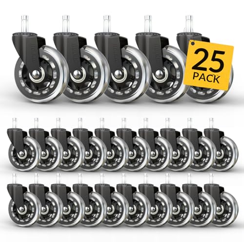 HOLKIE Office Chair Wheels Universal Fit Roller Blade Casters 25 Pack