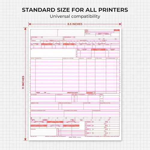 ComplyRight UB-04 Hospital Claim Form, Insurance Claim Form, 8-1/2" x 11", Pack of 500, Healthcare Office Work Supplies for Clinical Providers