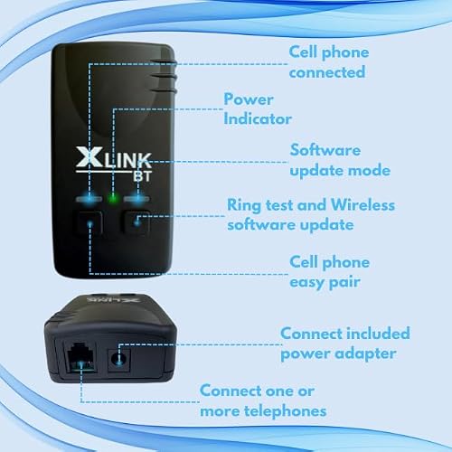 Xtreme Technologies XLink BT HD, Bluetooth Cell to Home Telephone, One Cell