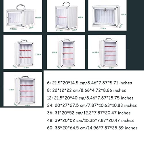 Employee Mobile Phone Management Storage Box Storage Cabinet Safe Deposit Box Student Transparent Lockable Wall Storage Box,Silver-6