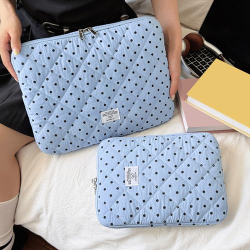 Polka Dot Padded Computer Sleeve 13/14 Inch