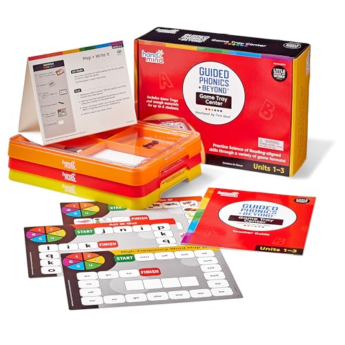 hand2mind Guided Phonics + Beyond Game Tray Center, Units 1-3