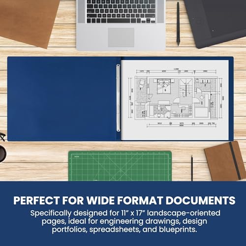 10 Pack 11x17 Pressboard Report Covers, 3 Inch Capacity, Metal Prong