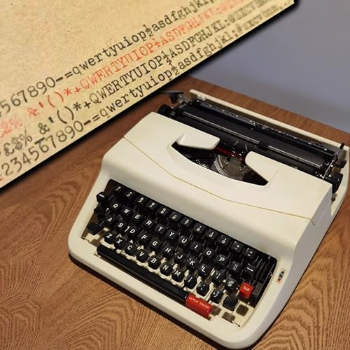 FQEXNFW Old-Fashioned Traditional Portable Manual Typewriter,Vintage Typewriter for a Nostalgic Flow - Manual Typewriter Portable,Normal Typing,Easy to Use,Literary Gifts for Writers