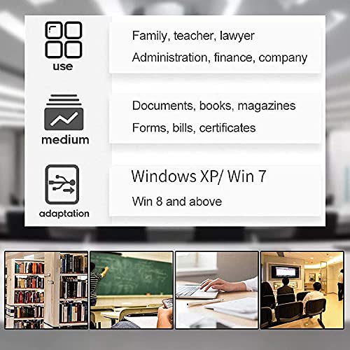 Hubceuo Document Camera for Teachers, Portable USB Document Camera Scanner with Stand 8MP HD A4 Format Cam Photo Scanner