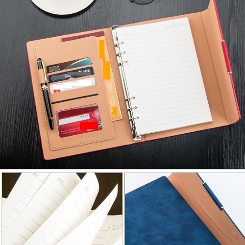 Tri-fold loose-leaf notebook a5 stationery detachable business notepad leather