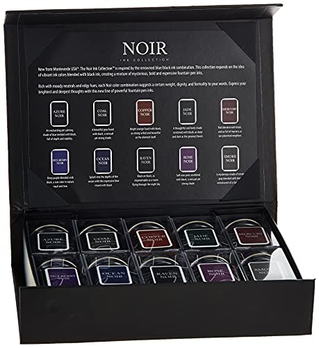 Monteverde Noir Collection Fountain Pen Ink Gift Set, 10pc