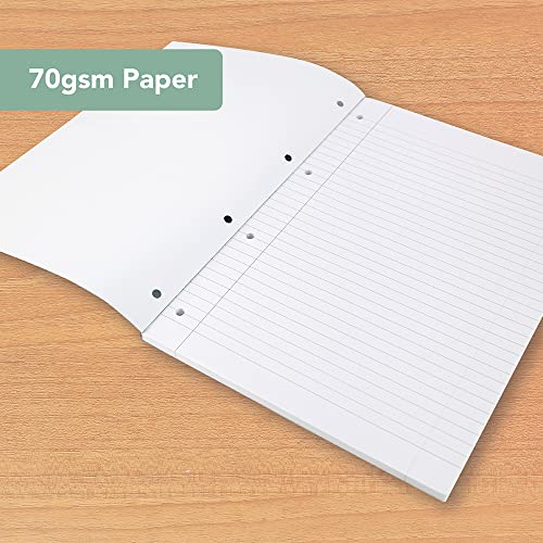 Cambridge Lined Paper A4 Refill Pad, Ruled and Margin, 400 Page, Pack of 3